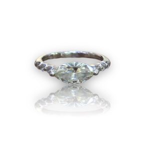 Pt900 ダイヤ 1.167ct メレダイヤ 0.2ct リング