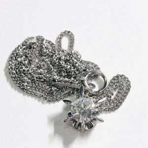 Pt850 ネックレス ダイヤモンド 0.55ct