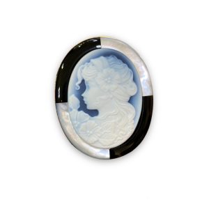 K18 カメオ ペンダントブローチ