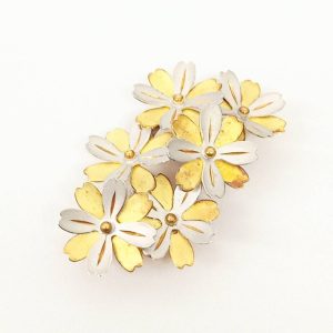 K18 Pt900 コンビ ブローチ