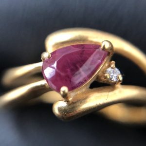 K18 ルビー 0.16ct リング