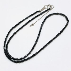 K18WG　ブラックダイヤネックレス