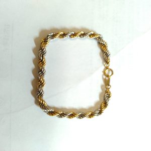 K18/Pt850ハーフ ブレスレット