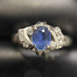 Pt900 サファイヤ 0.62ct プラチナリング