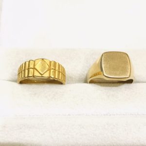 K18(18金) K22(22金) 印台リング アクセサリー おまとめ