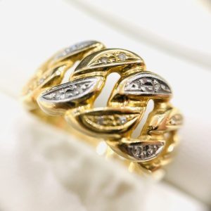 k18 Pt900 金ベース ハーフリング