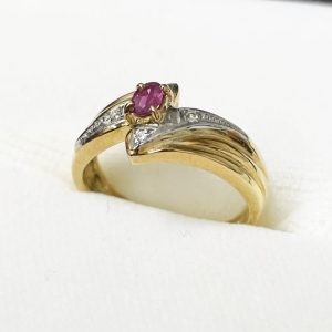 K18 Pt900 コンビネーションリング
