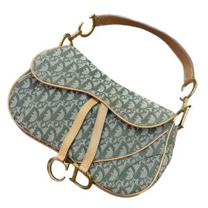 Dior　ディオール　トロッター柄　ダブルサドルバッグ