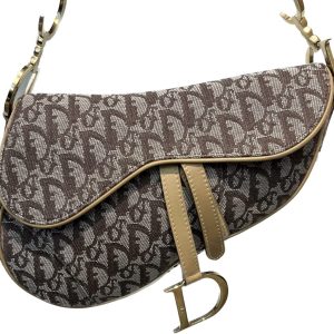 Christian Dior トロッター柄　サドルバッグ