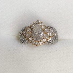 K18 Pt900 ダイヤリング アクセサリー