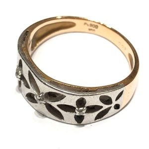 K18 Pt900 18金 プラチナ900 ダイヤ 0.02ct リング