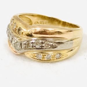 K18 Pt850 リング ジュエリー 指輪 アクセサリー メレダイヤ