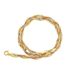 K18/Pt850 ハーフコンビ ネックレス