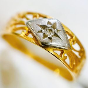 K18Pt900 メレダイヤリング