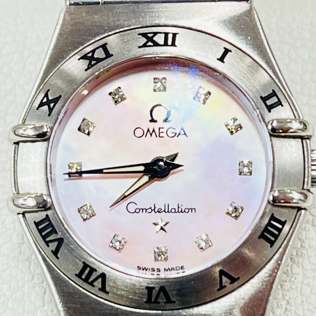 OMEGA オメガ コンステレーションミニ ピンクシェル文字盤 12Pダイヤ レディース 時計の買取実績 | 買取専門店さすがや