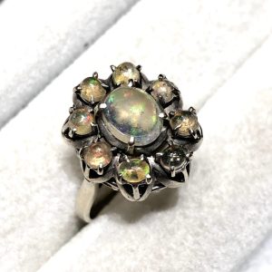K14WG 14金 ホワイトゴールド オパール リング　