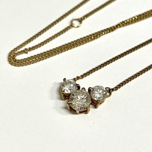 K18 18金 ダイヤネックレス