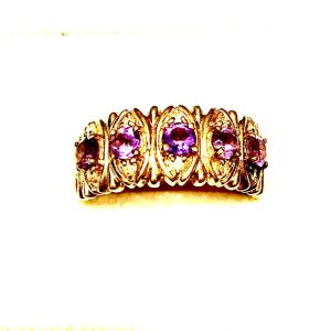 K18 18金 ピンクサファイア リング