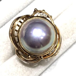 K18 18金 パール リング