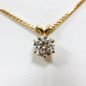 K18 ダイヤ0.64ct付ネックレス
