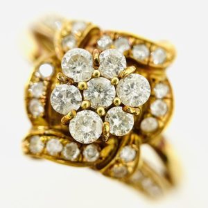 K18 メレダイヤ0.55ct付リング