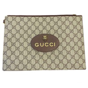 GUCCI ネオ ヴィンテージ キャットヘッド GGスプリーム ポーチ