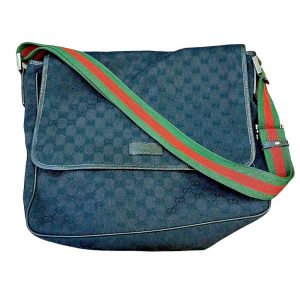 GUCCI GGキャンバス ウェビングライン メッセンジャーバッグ