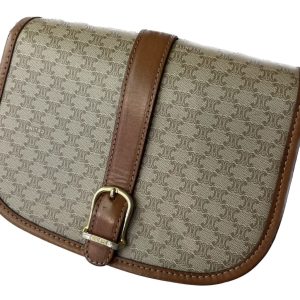 OLD　CELINE　マカダム柄　フラップショルダーバッグ