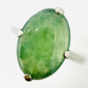 Pt800 翡翠3ct付リング