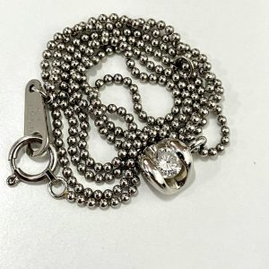 Pt850 0.22ctダイヤモンドネックレス