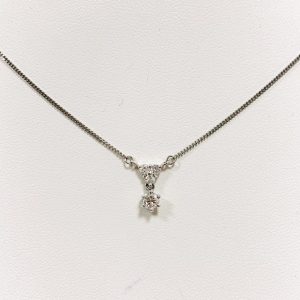 Pt850 メレダイヤ0.29ct付ネックレス