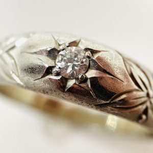 Pt900 メレダイヤ0.07ct付リング