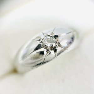 Pt850 ダイヤ0.15ct付き リング