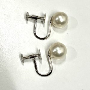 K14WG パール付きイヤリング