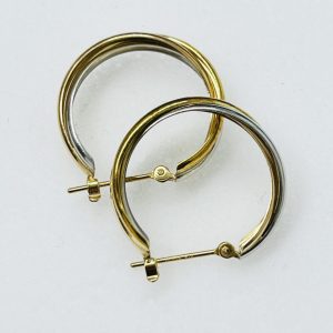 K18/Pt900コンビ ピアス