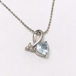 K10WG トップ 石付き ネックレス アクセサリー