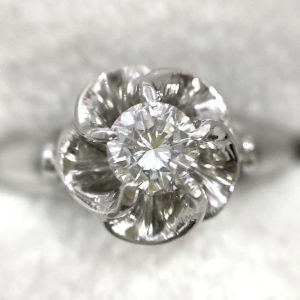 Pt900 ダイヤモンド付きリング