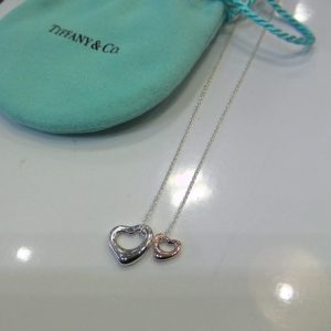 TIFFANY 18KRG  オープンハートネックレス