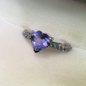 K18WGトルマリン付きリング