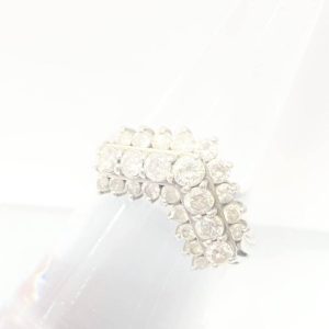 1.00ct 18粒ダイヤ Pt900 リング