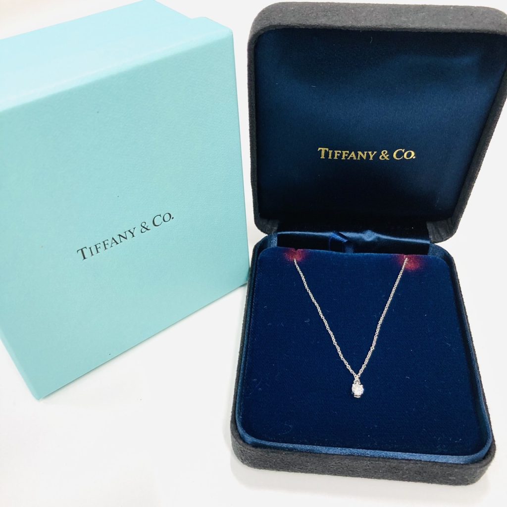Tiffany ティファニー Pt950 0.2ctダイヤモンド付きネックレスの買取