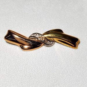 ブローチ K18 pt900 金 プラチナ