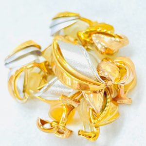 K18 18金 Pt900 プラチナ コンビ ハーフ イヤリング まとめ