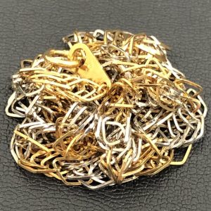 K18/Pt850ネックレス(ハーフコンビ)