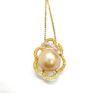 ネックレス K18 金 パール(真珠)