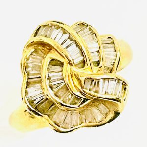K18 18金 メレダイヤ リング