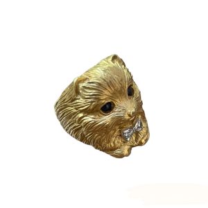 K18/Pt900 メレダイヤ リング