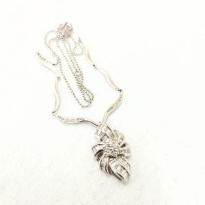 Pt850 ネックレス Pt900 トップ ダイヤモンド