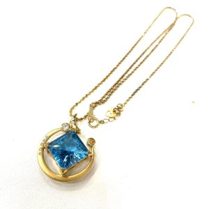 K18 トパーズ ダイヤモンド ネックレス