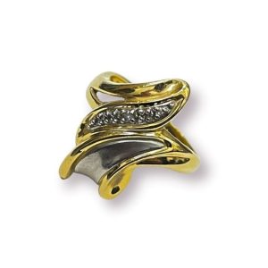 Pt850/K18 メレダイヤ リング